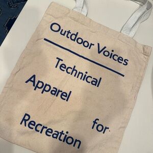 Outdoor voices canvas tote